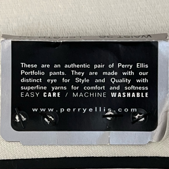 Perry Ellis Portfolio Pants. Pleated, Khaki, 36x30 New with tags comfort waist - Picture 9 of 12